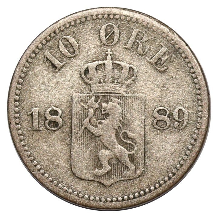 10 Øre 1889 Kv 1