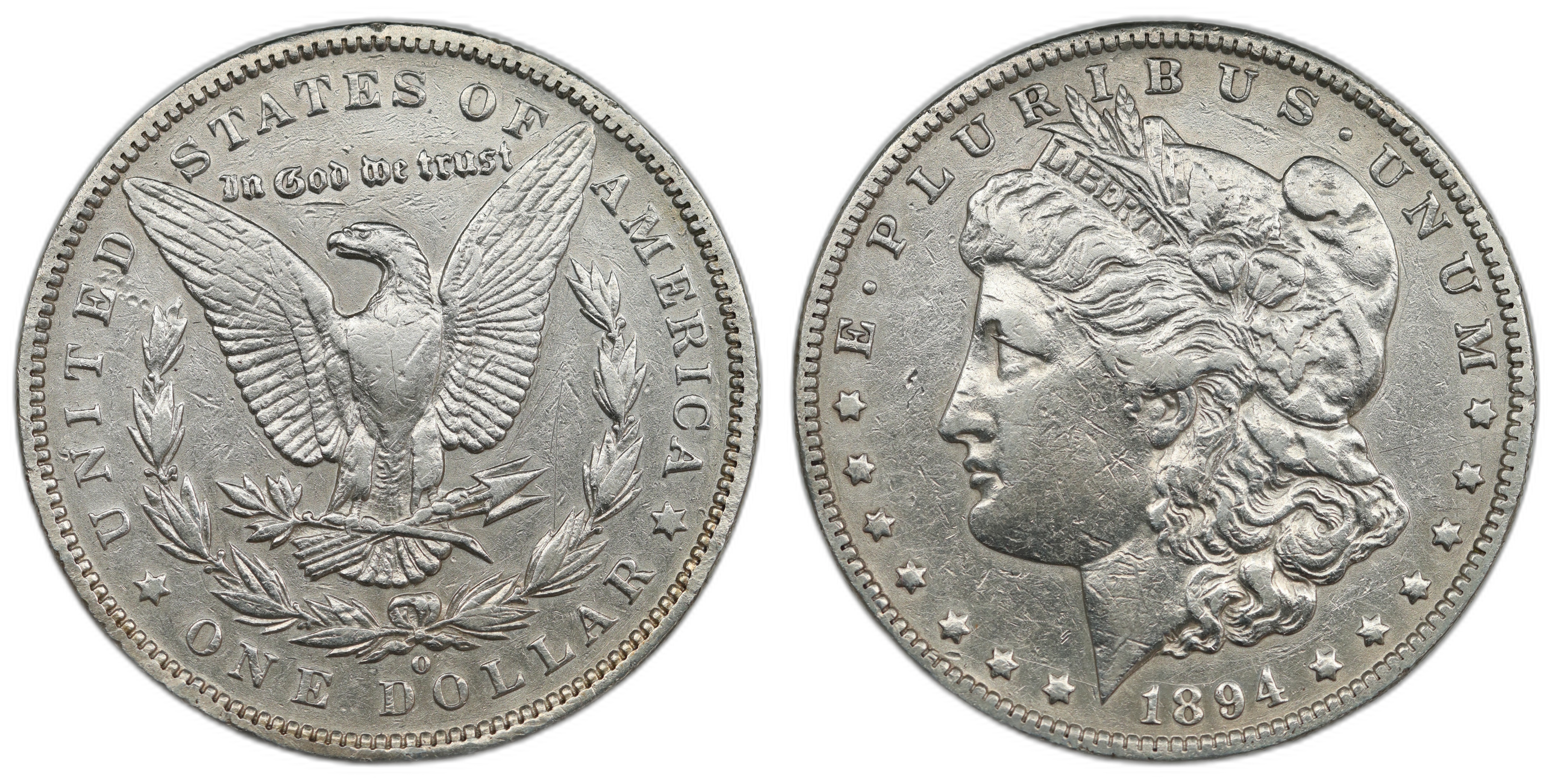 USA Dollar 1894-O Kv: VF Cleaned