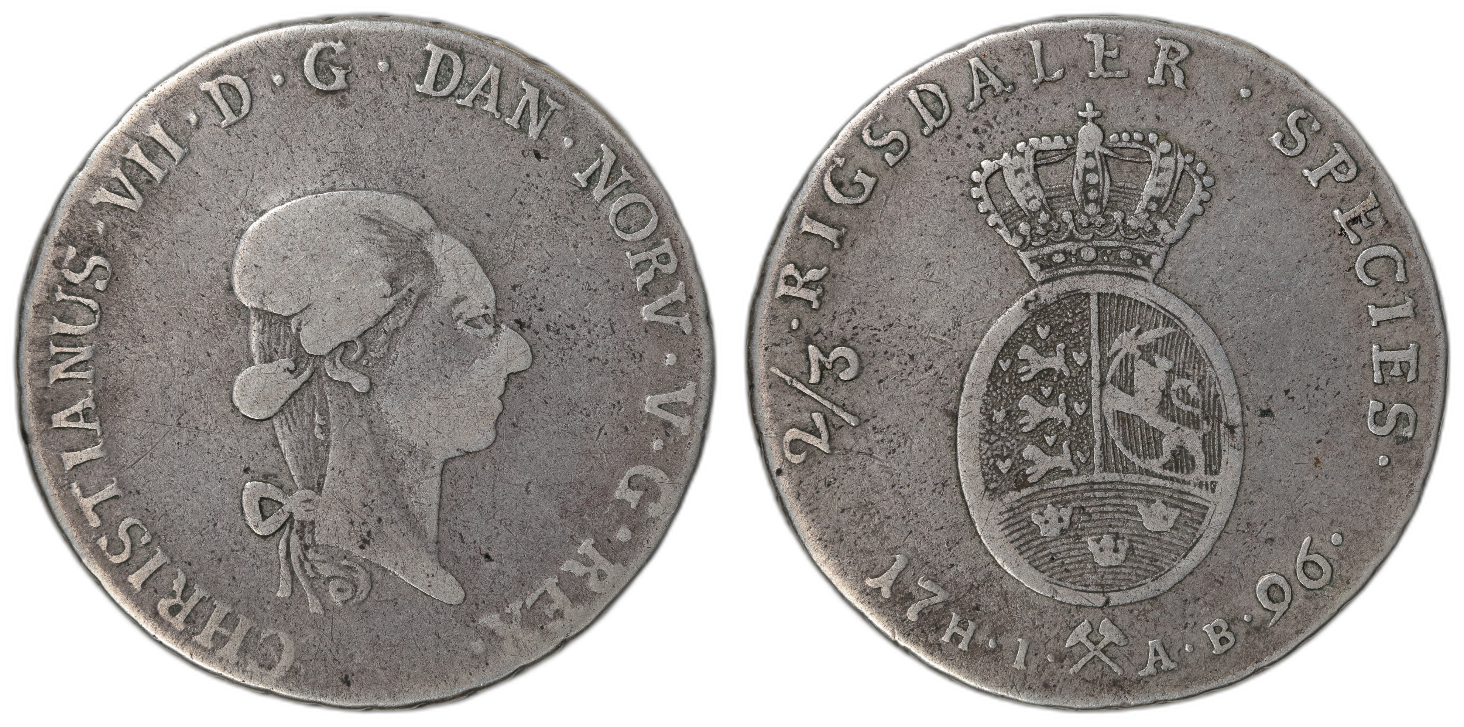 Norge 2/3 Speciedaler 1796 Kv: 1