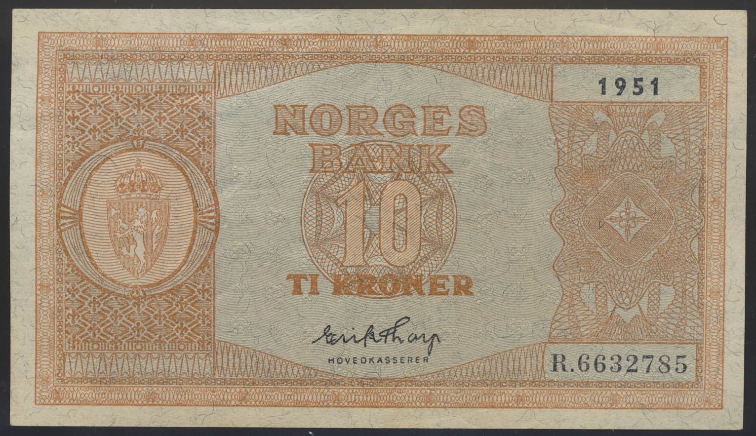 10 Kroner 1951 R Kv 1+