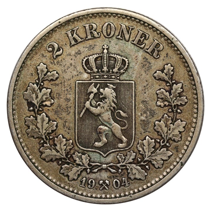 2 Kroner 1904 Kv 1+