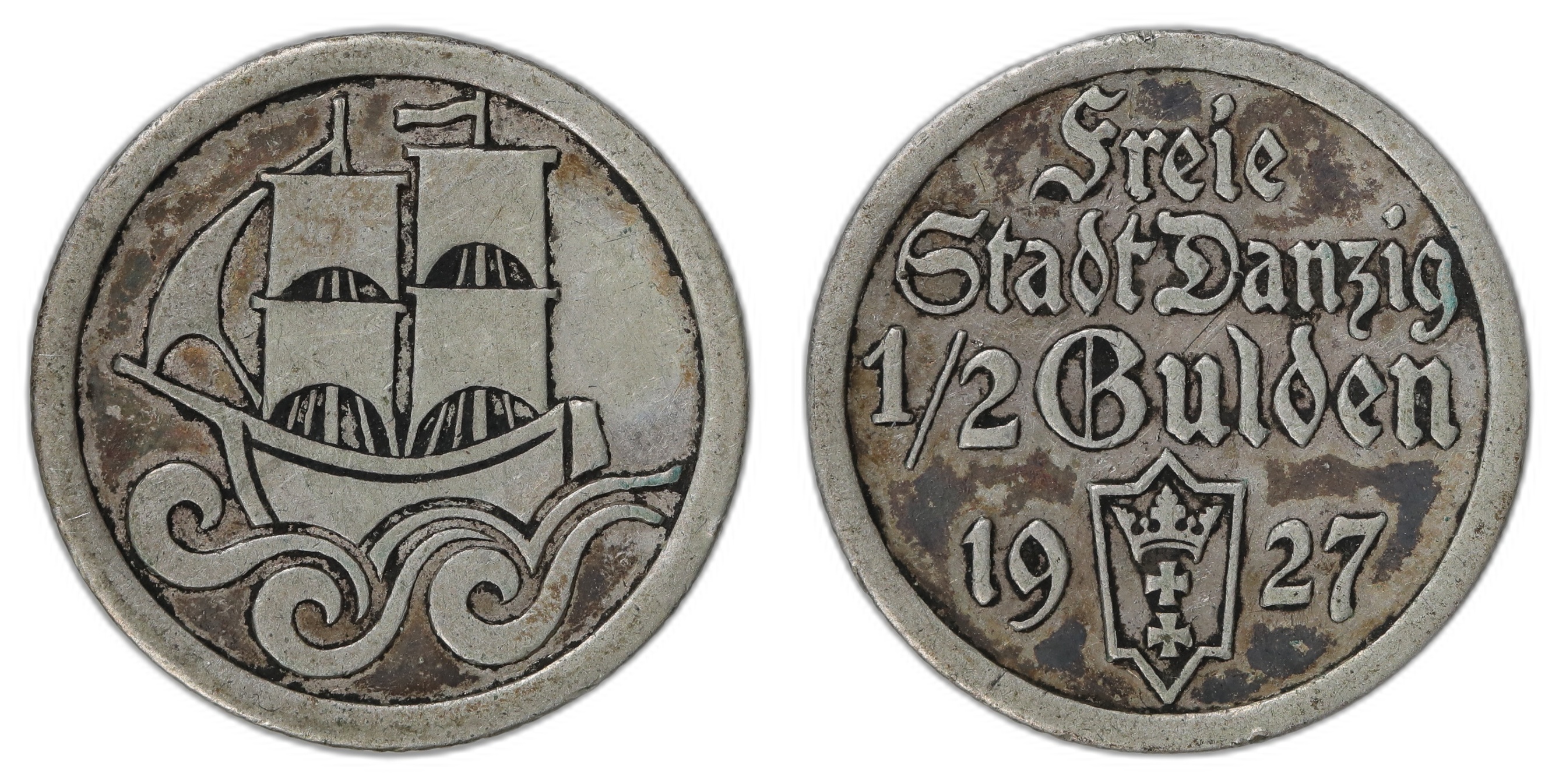 Danzig 1/2 Gulden 1927 Kv: XF