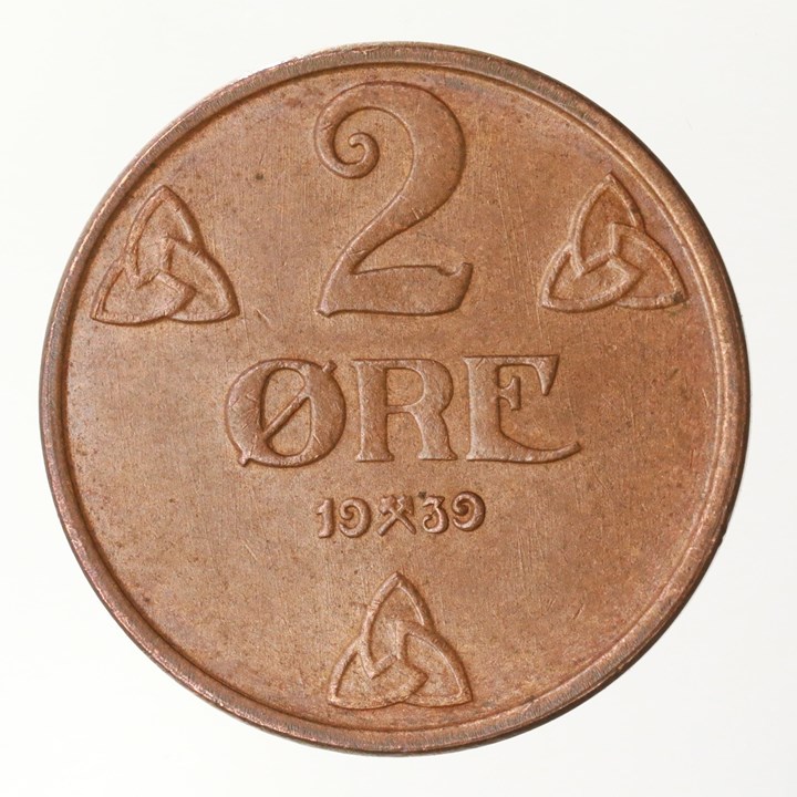 2 Øre 1939 Kv 0