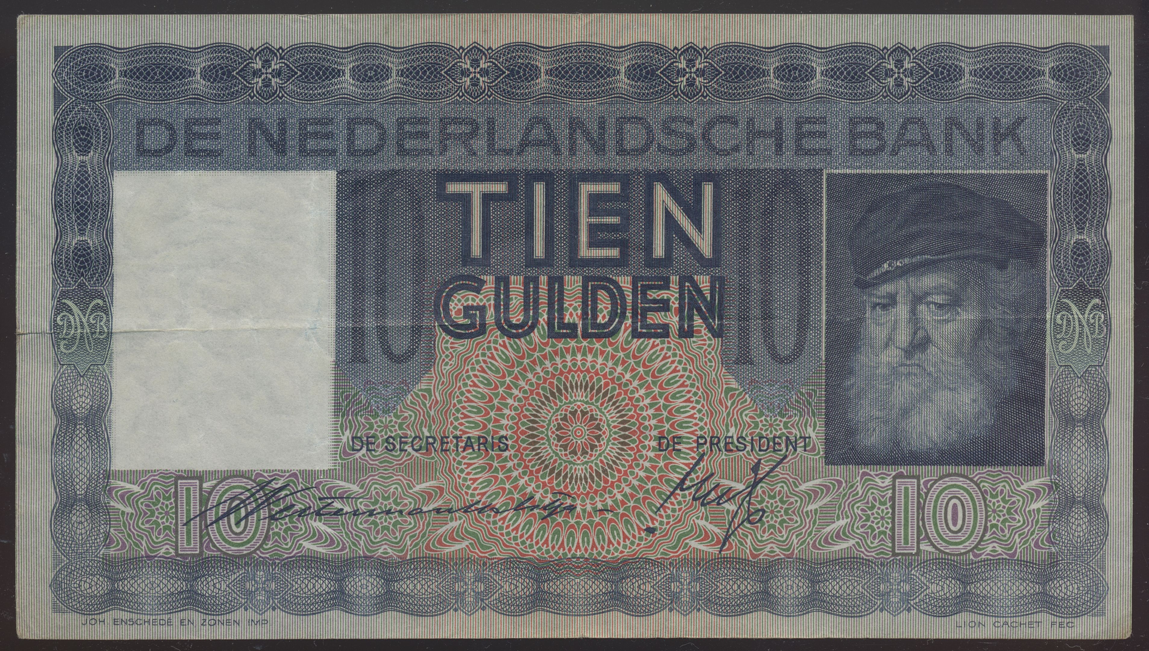 Nederland 10 Gulden 1937 VF+