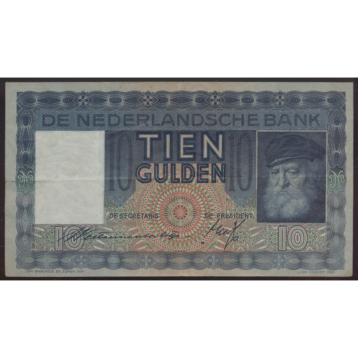Nederland 10 Gulden 1937 VF+