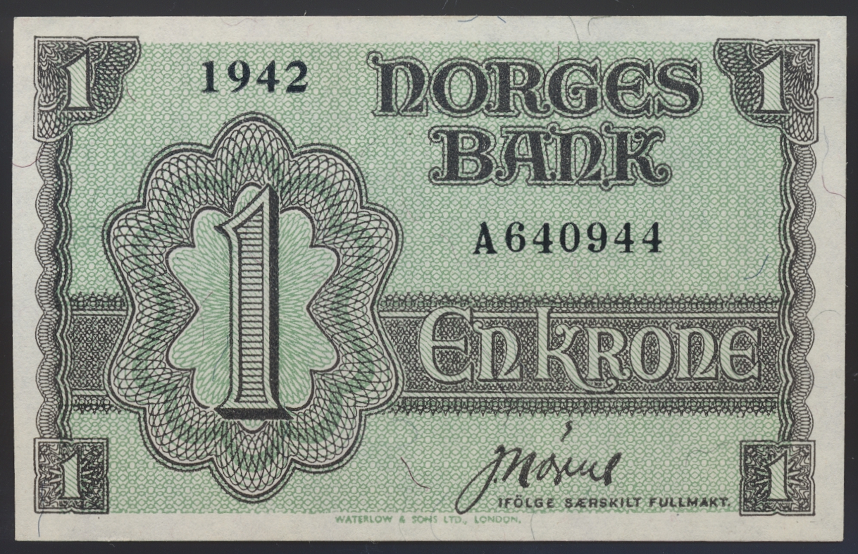 1 Krone 1942 A London Kv 0/01