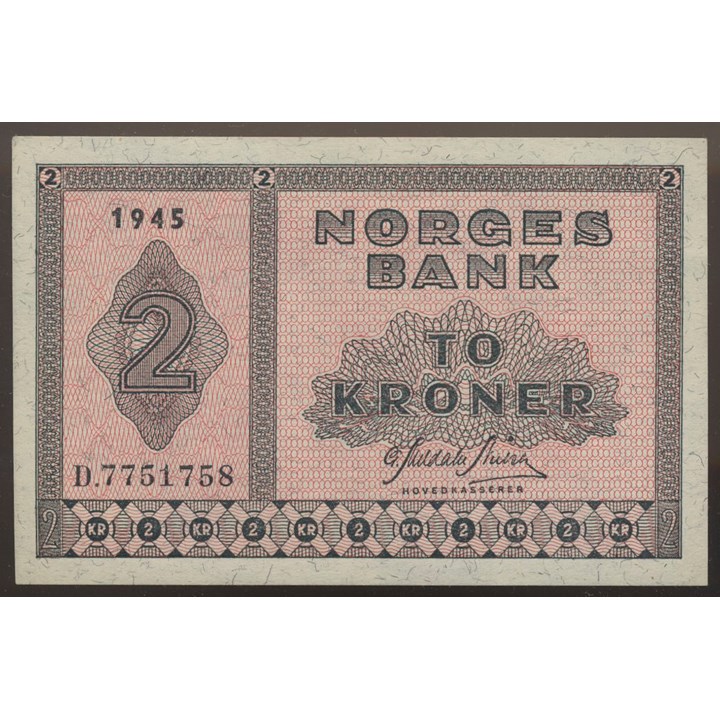 2 Kroner 1945 D Kv 0/01
