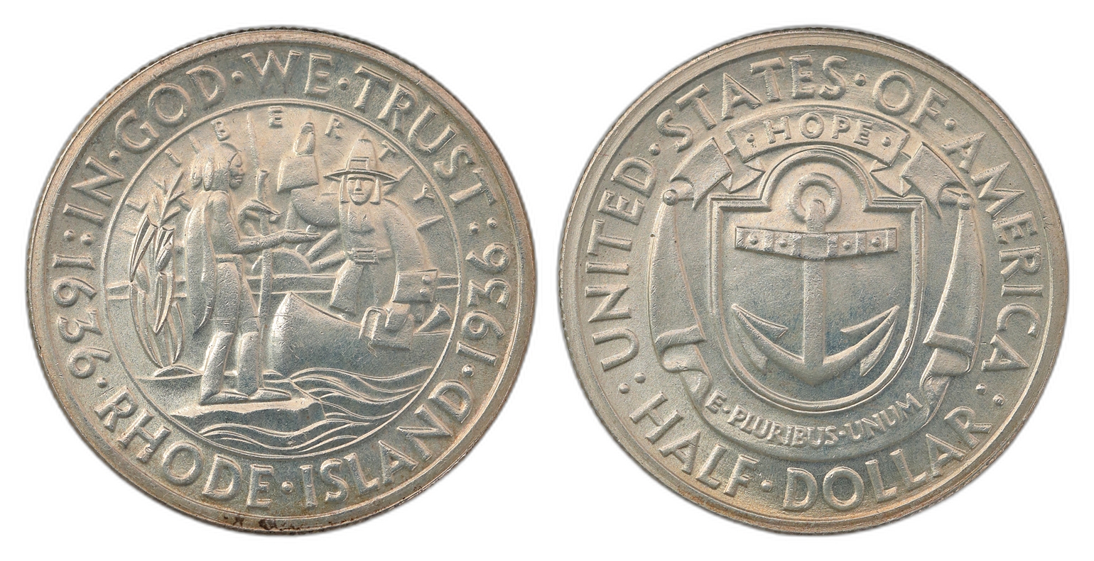 USA HalfDollar 1936 Rhode Island Kv: 0/01 (UNC)