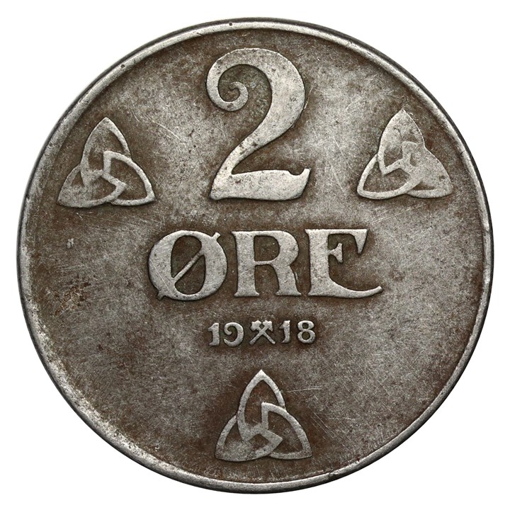2 Øre 1918 Kv 1