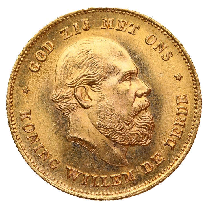 Netherlands 10 Gulden 1875 UNC
