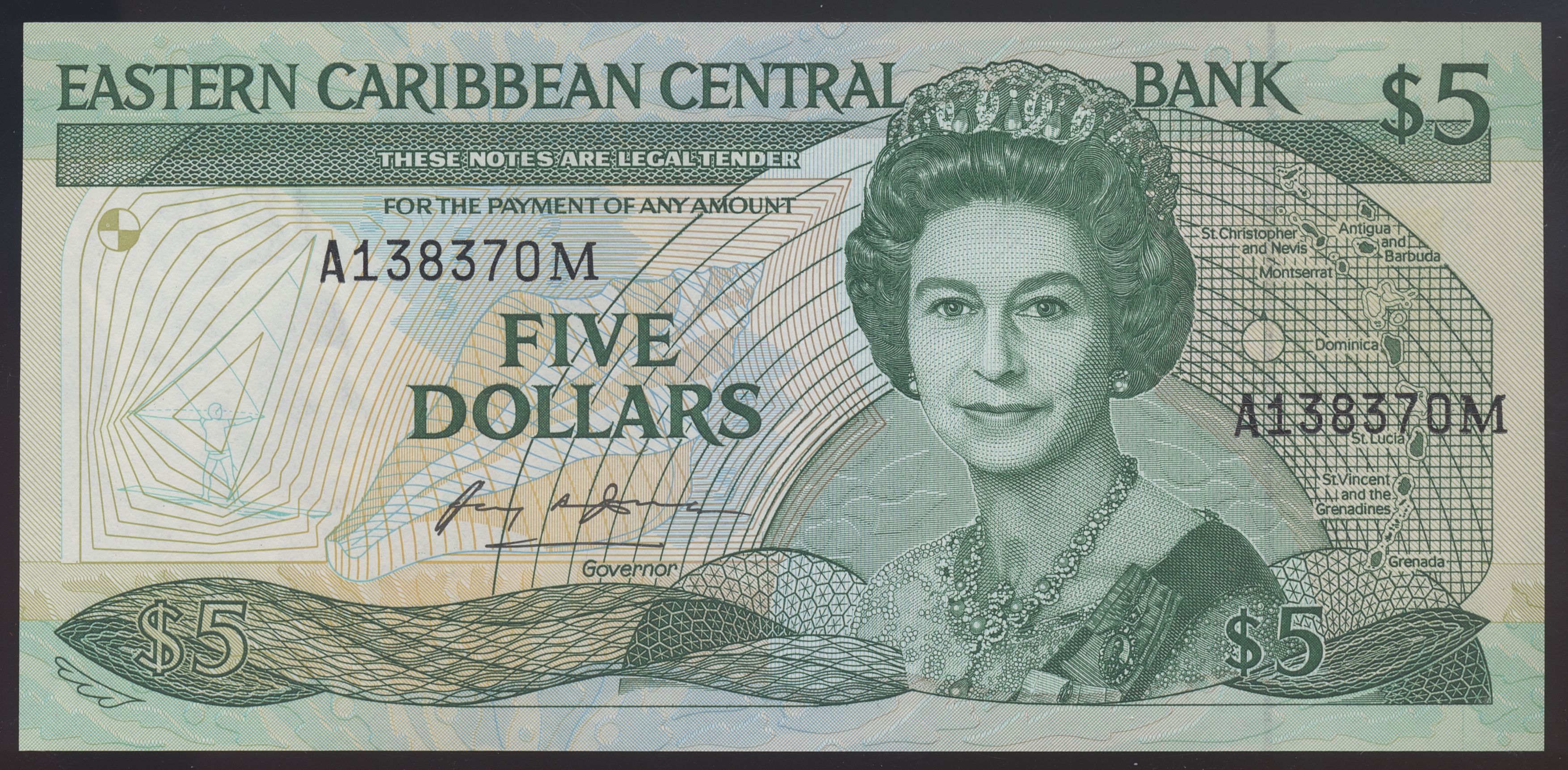 Montserrat 5 Dollars ND (1986) UNC