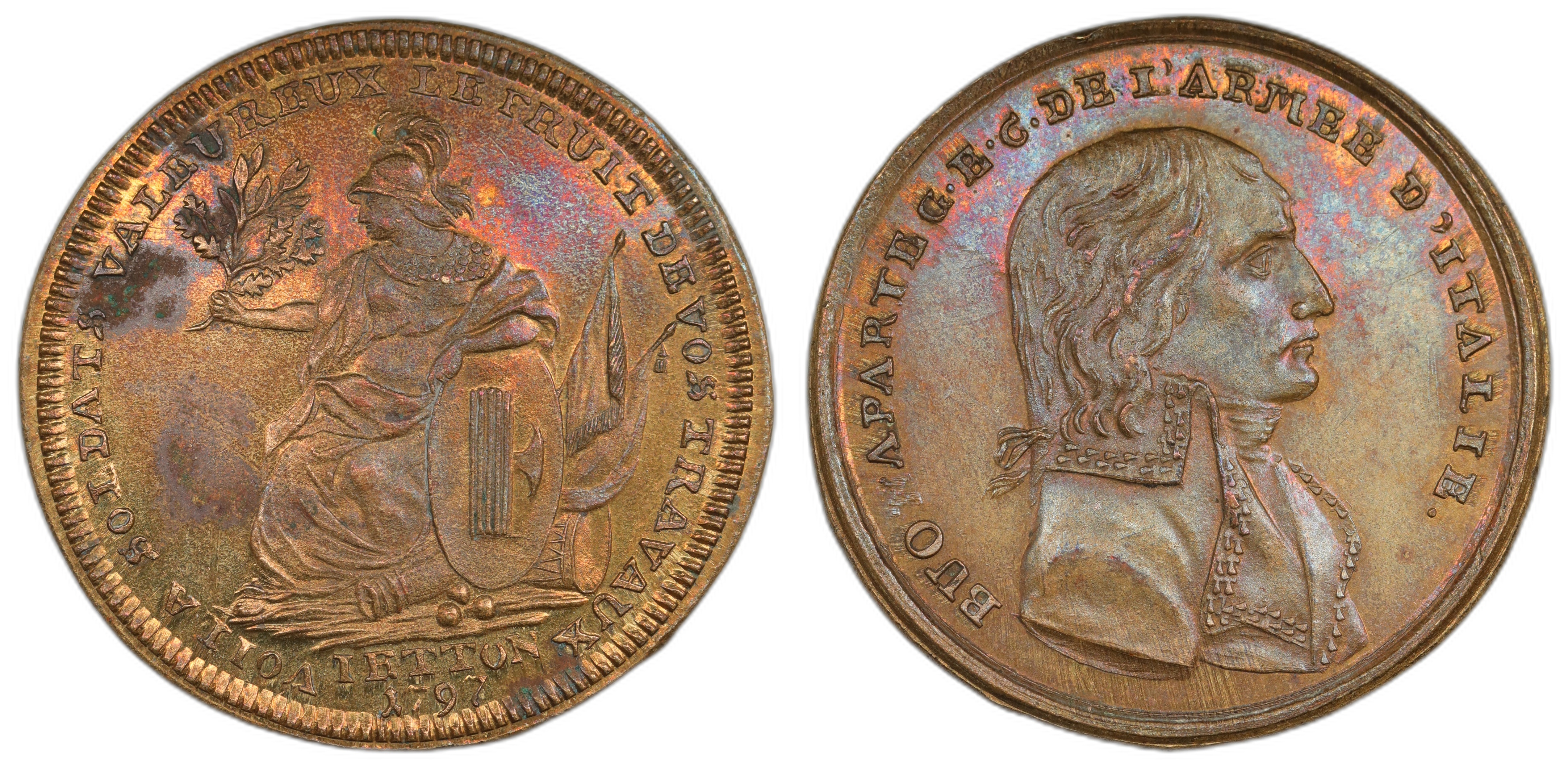 France Jeton 1797 Campo-Formio Kv UNC, small spots