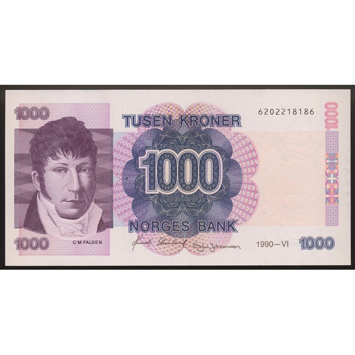 1000 Kroner 1990 Kv 0