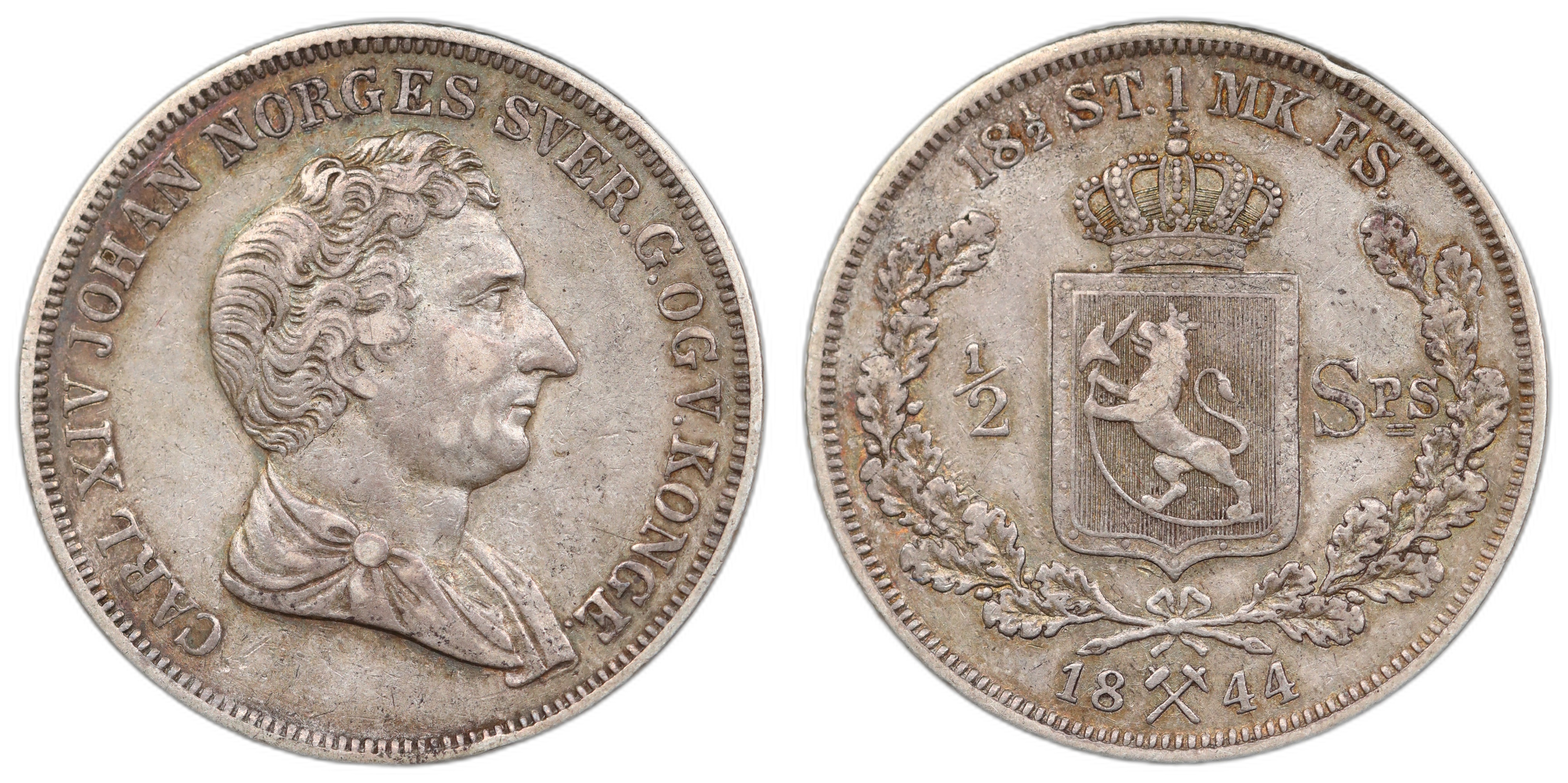 1/2 Speciedaler 1844 Kv 1+