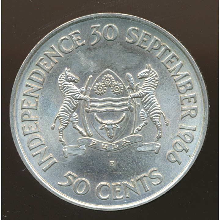 Botswana 50 Cents 1966 "Independence" UNC