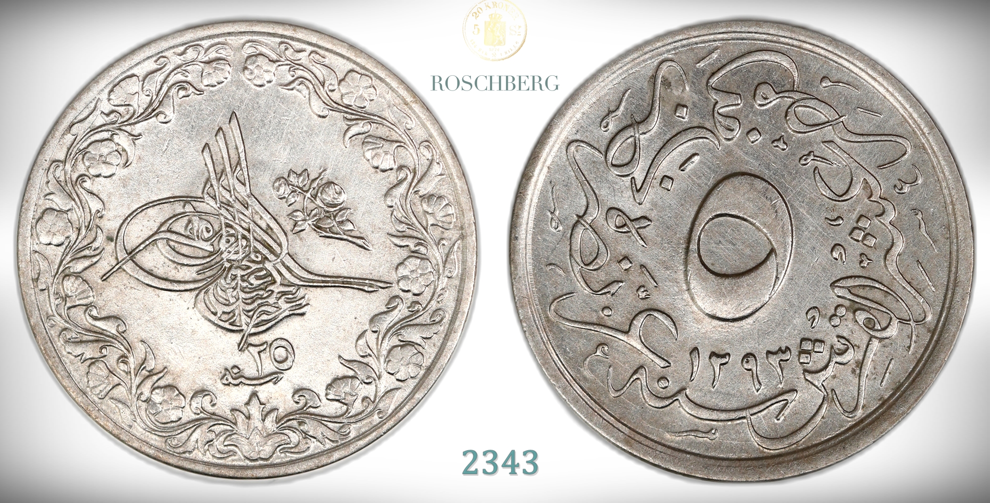 Egypt 5/10 Qirsh 1293/20  Kv: UNC