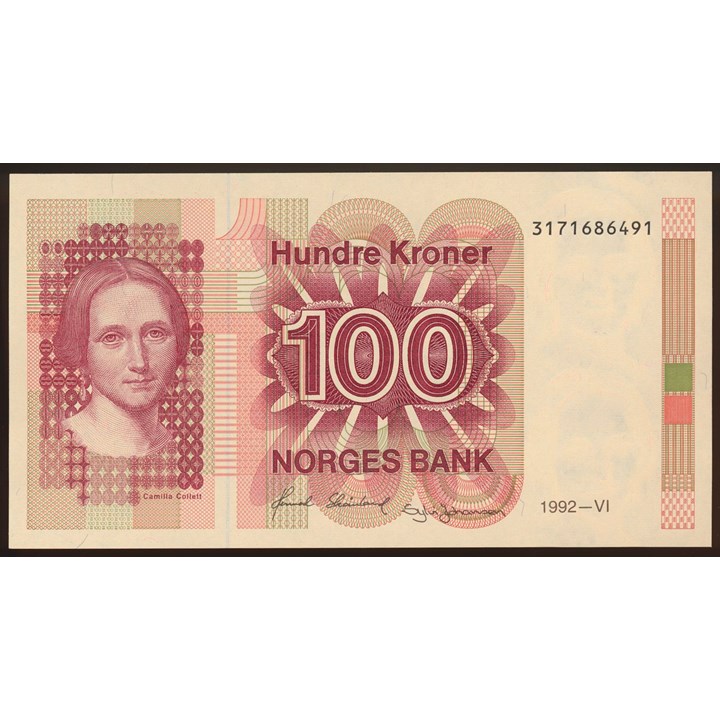 100 Kroner 1992 Kv 0