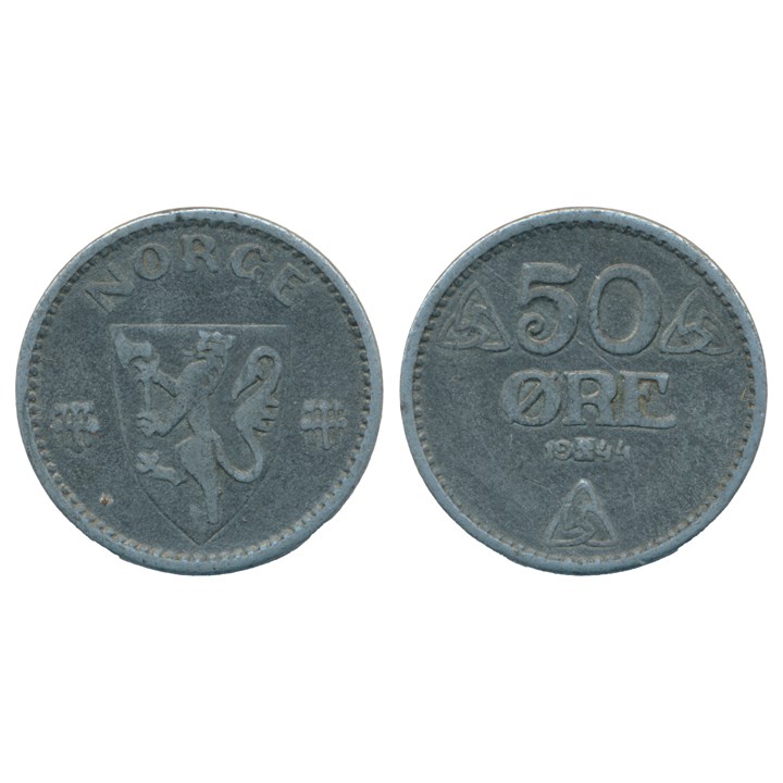 50 Øre 1944 Kv 1/1+