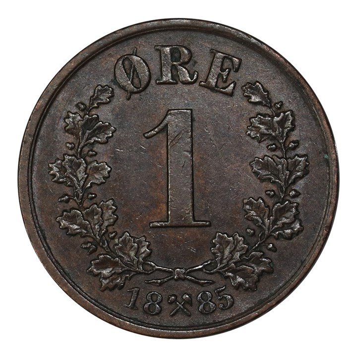 1 Øre 1885 Kv 1+