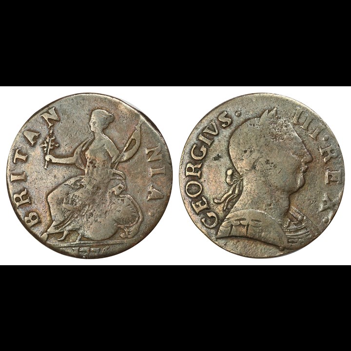 Great Britain Half Penny 1776 Evasion Penny - VF