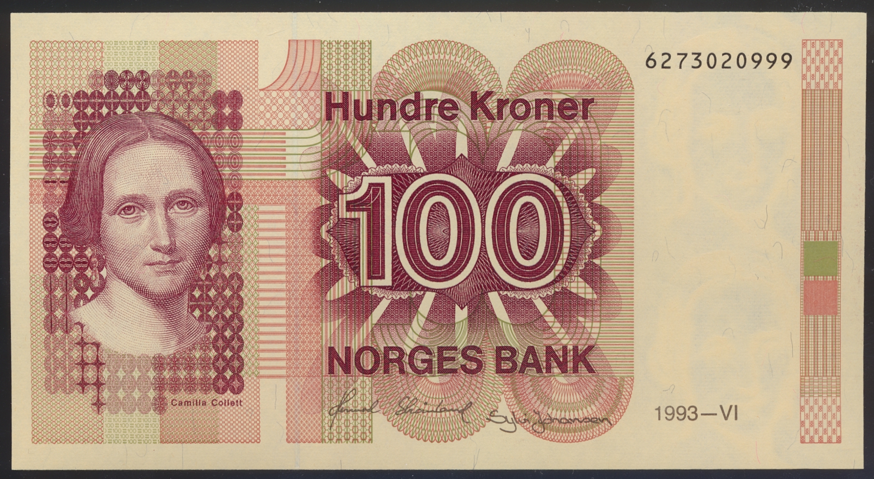 100 Kroner 1993 Kv 0