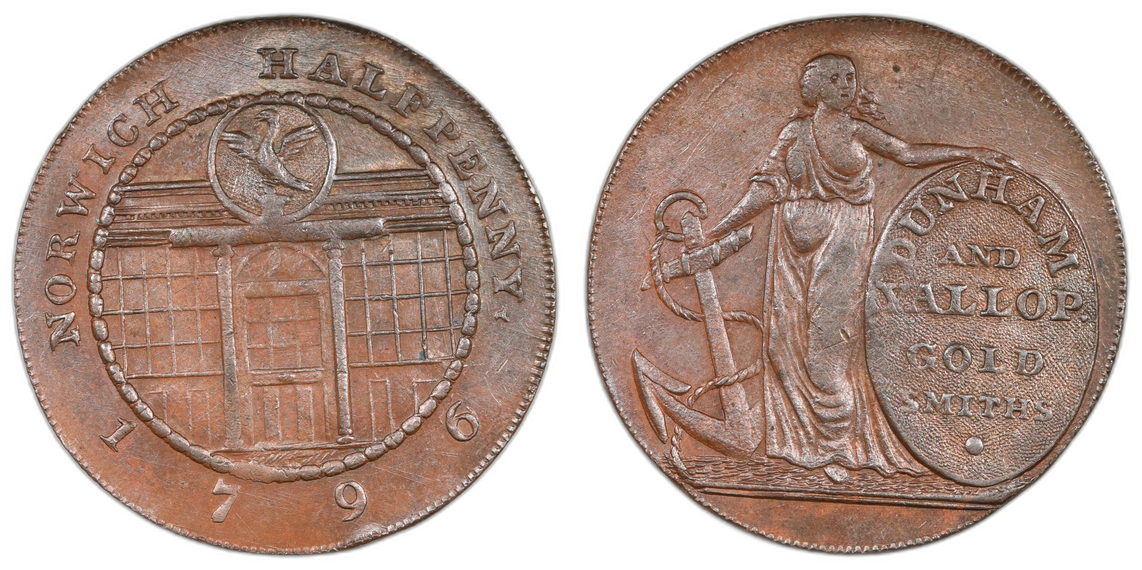 GB - Norwich Half Penny Token 1796 Kv UNC