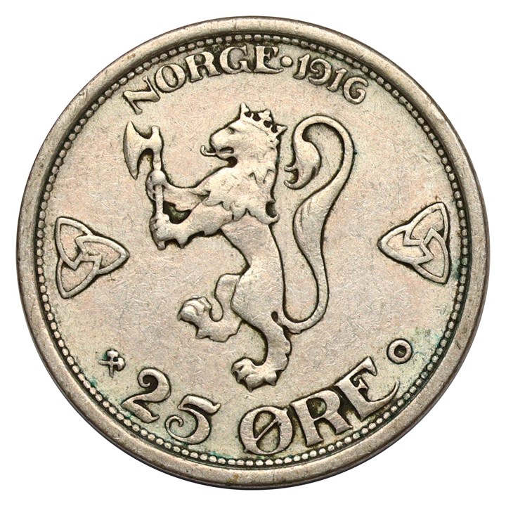 25 Øre 1916 Kv 1