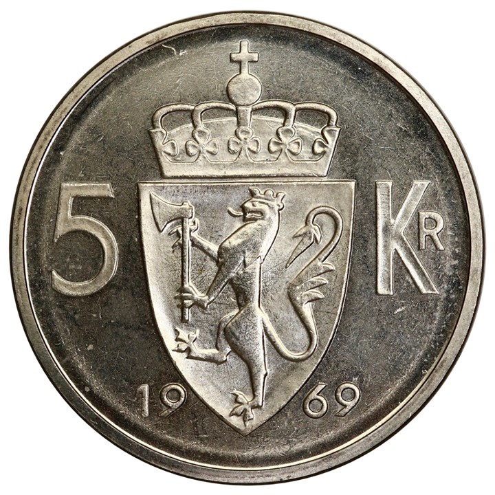 5 Kroner 1969 Prakt