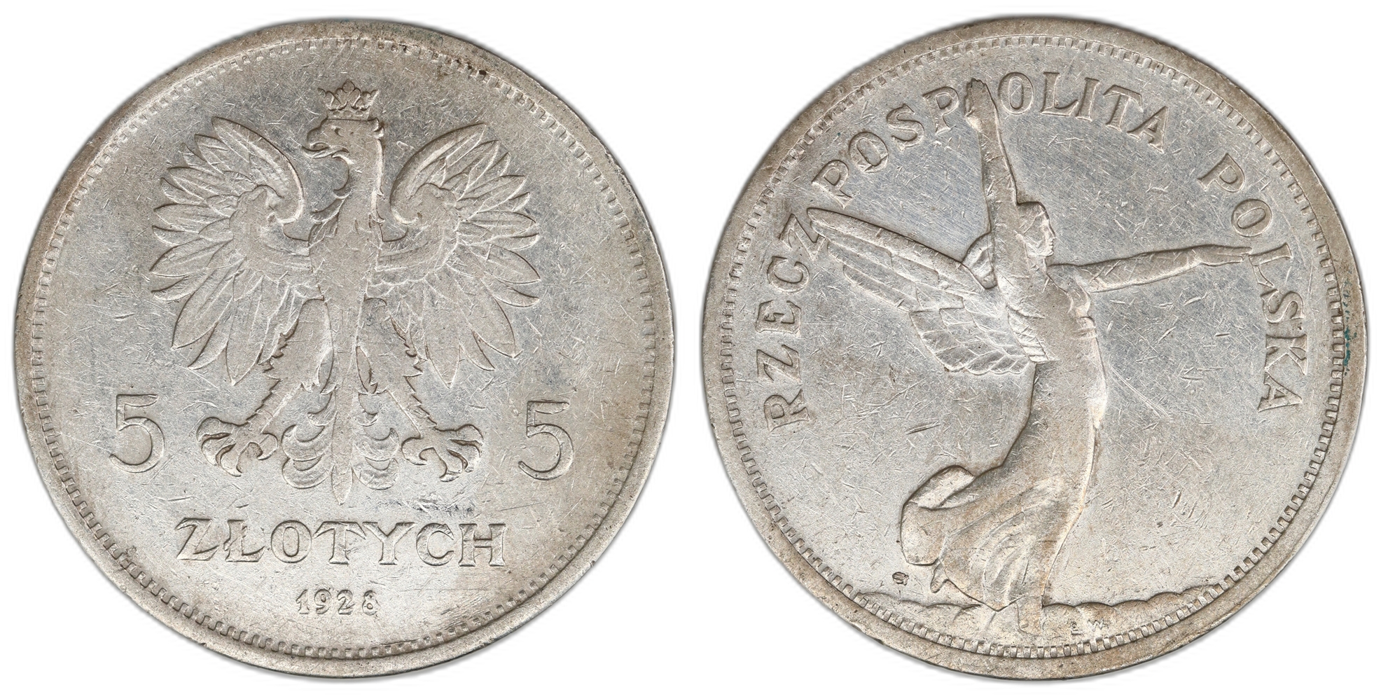 Poland 5 Zloty 1928  Kv: VF
