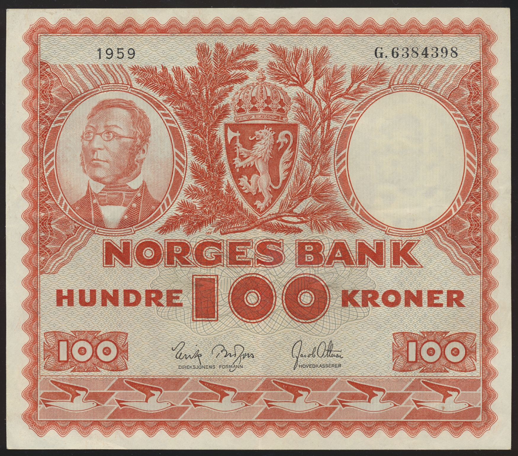 100 Kroner 1959 G Kv 1/1+