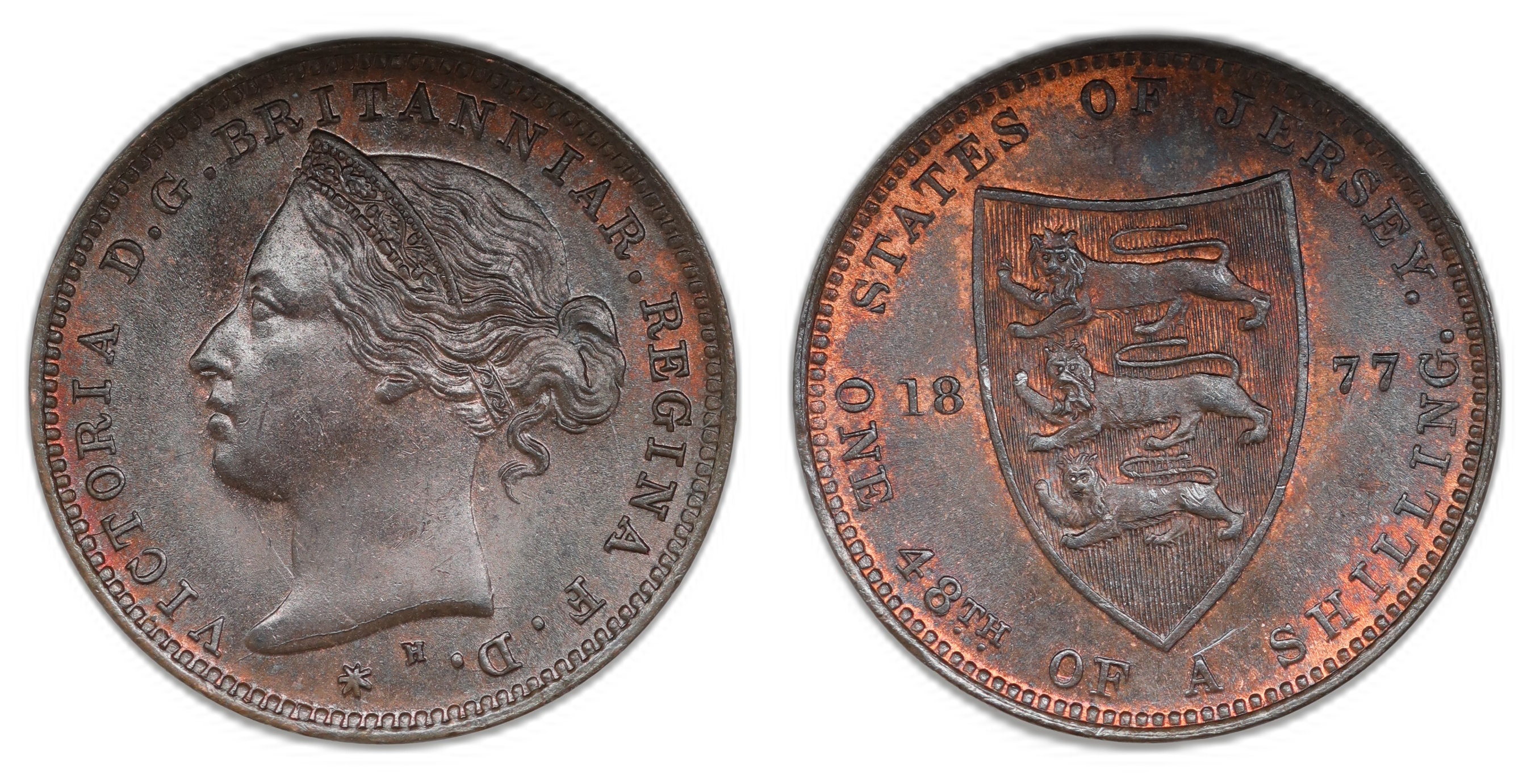 Jersey 1/48 Shilling 1877 Kv: UNC