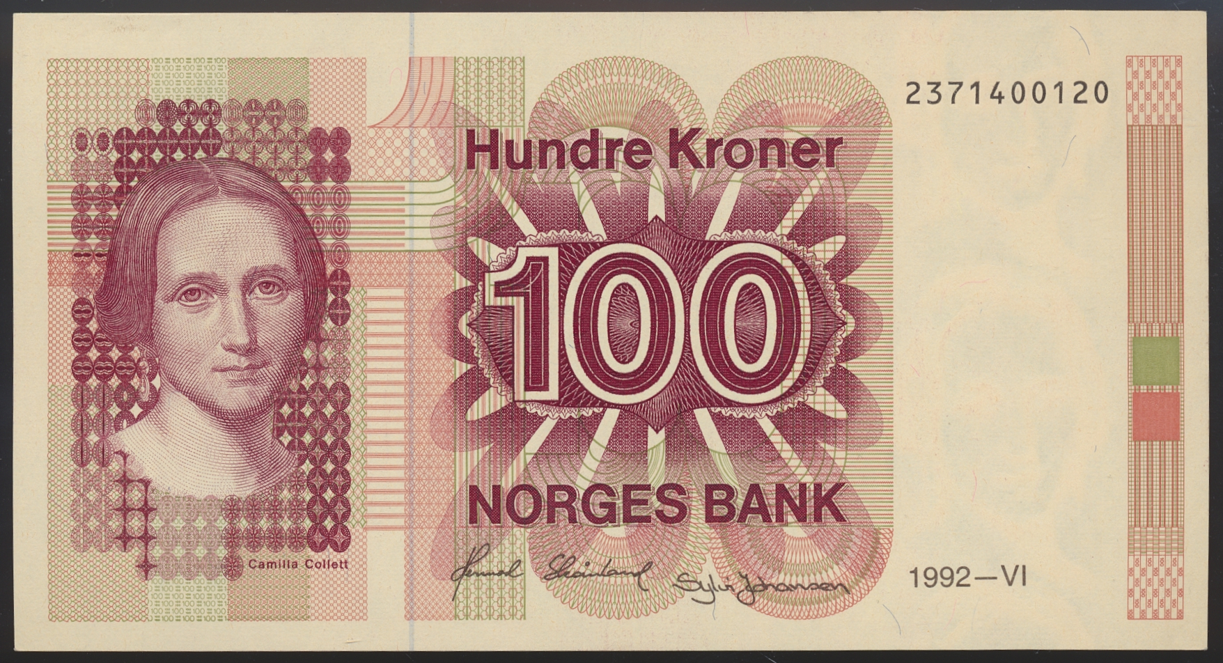 100 Kroner 1992 Kv 0