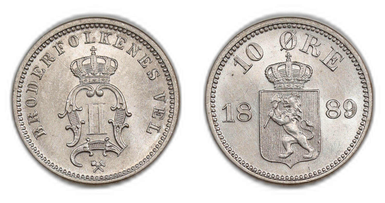 Norge 10 Øre 1889 Kv: 0