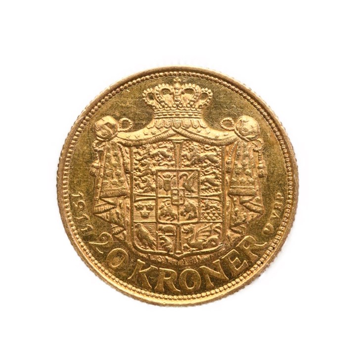 Danmark 20 Kroner 1911 Kv 1+