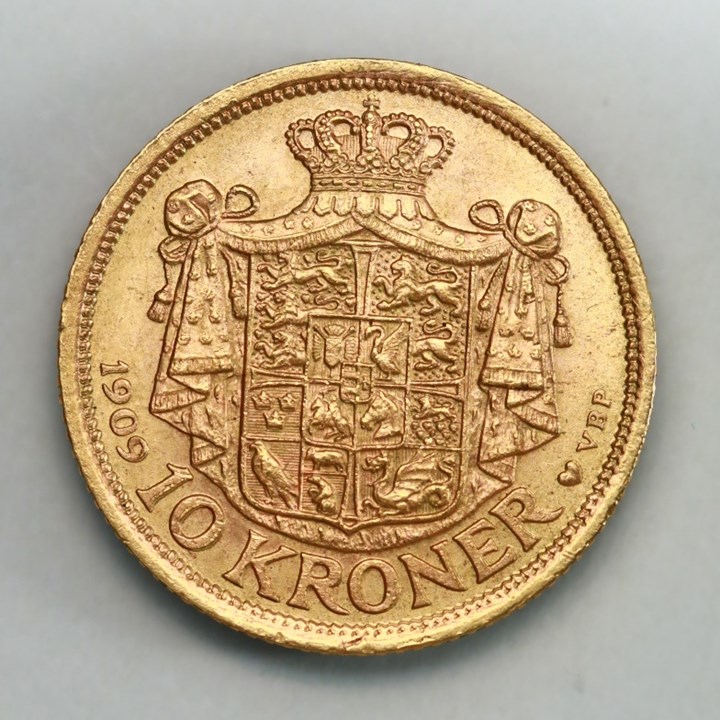 Danmark 10 Kroner 1909 Kv 01