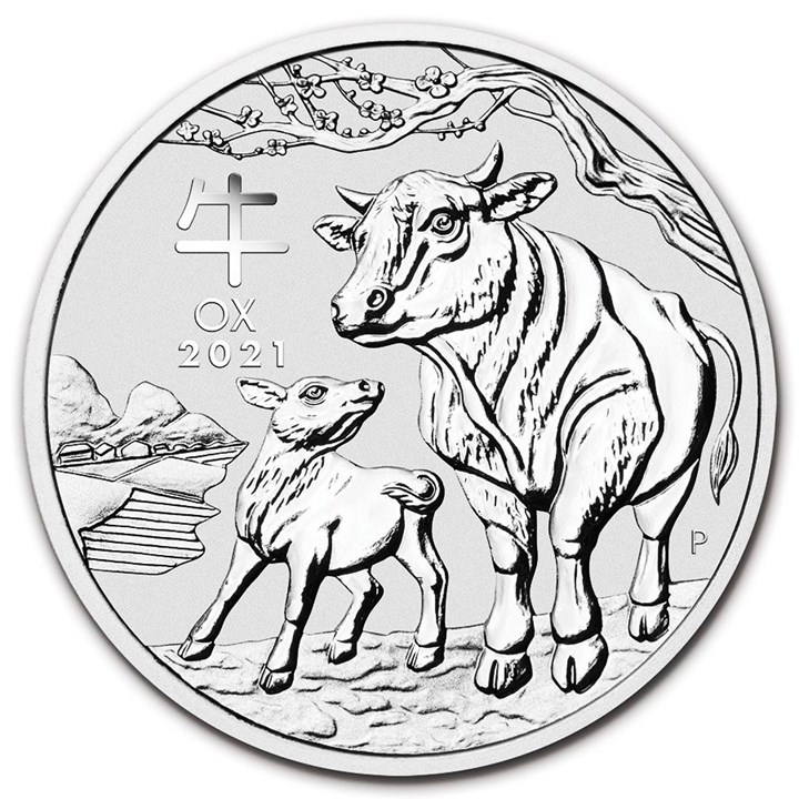 Australia Year of the Ox 2021 1 Kilo 9999 sølv BU