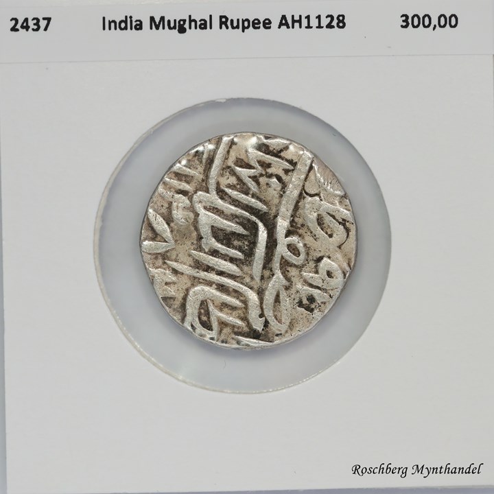India Mughal Rupee AH1128