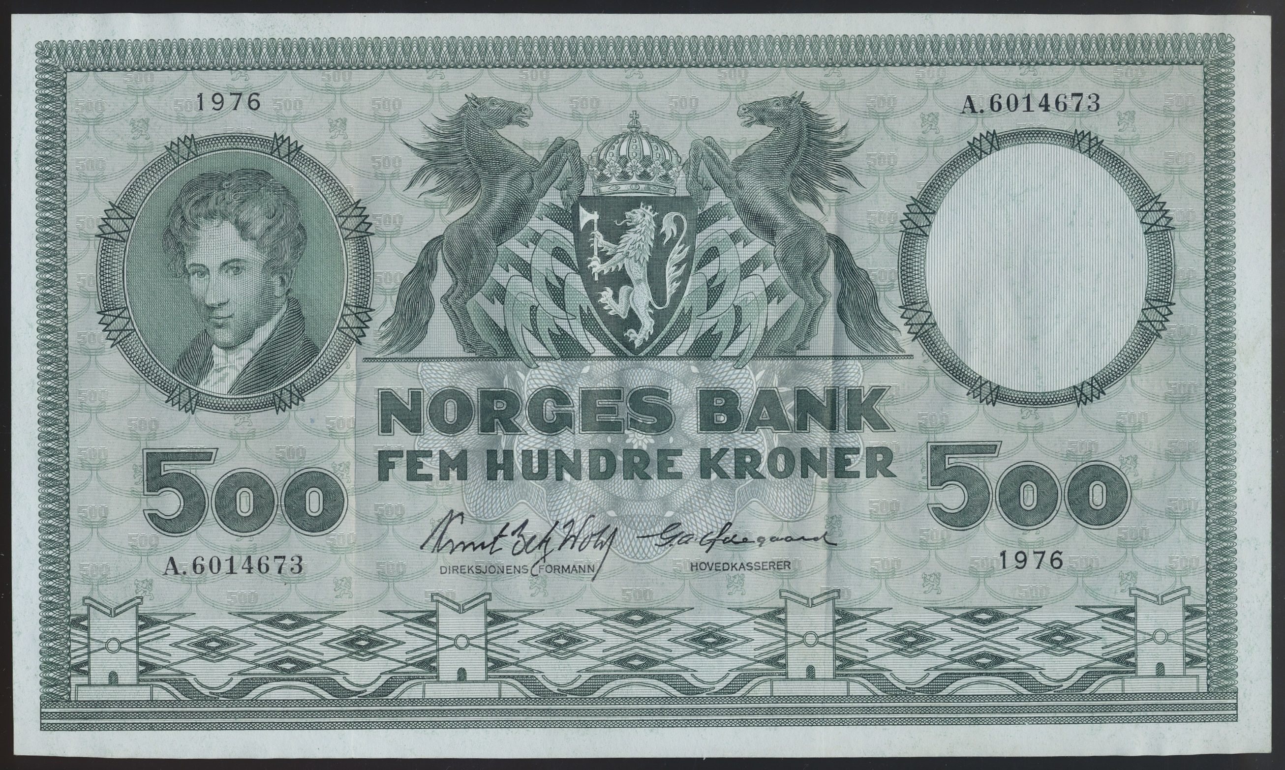 500 Kroner 1976 A Kv 1+/01 (XF/AU)