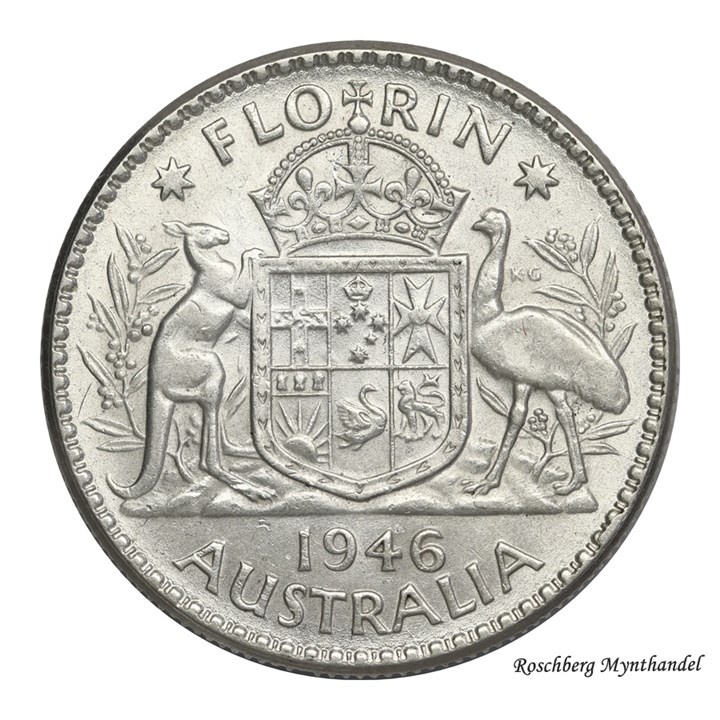 Australia Florin 1946 Kv 01