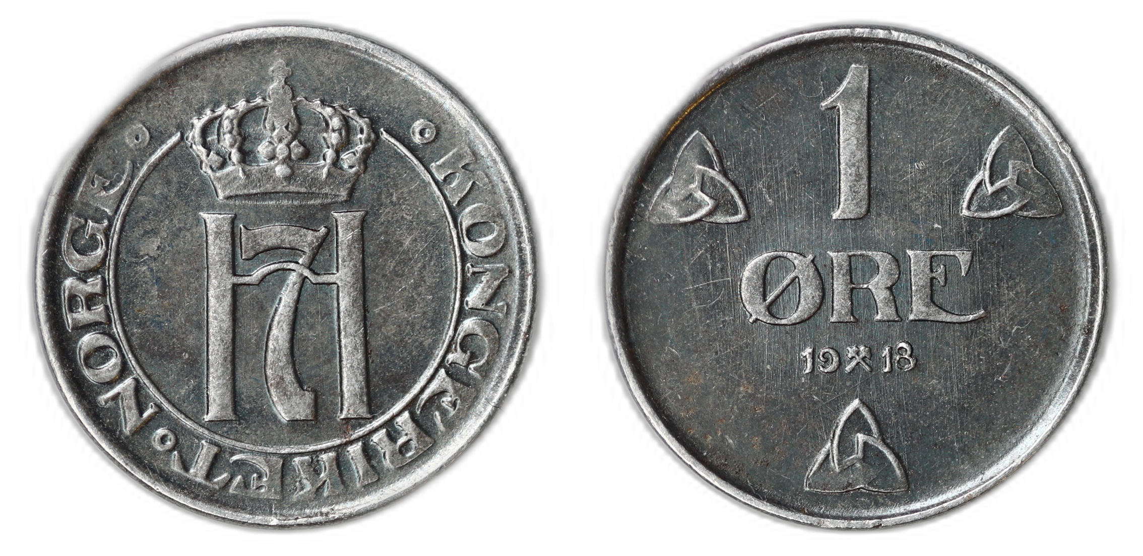 Norge 1 Øre 1918  Kv: 01