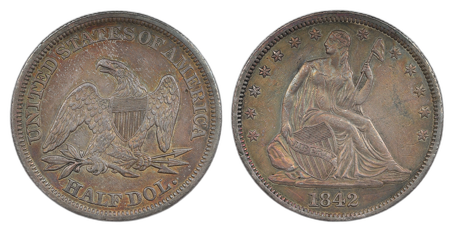 USA Half Dollar 1842 Kv: 1+ (AU)