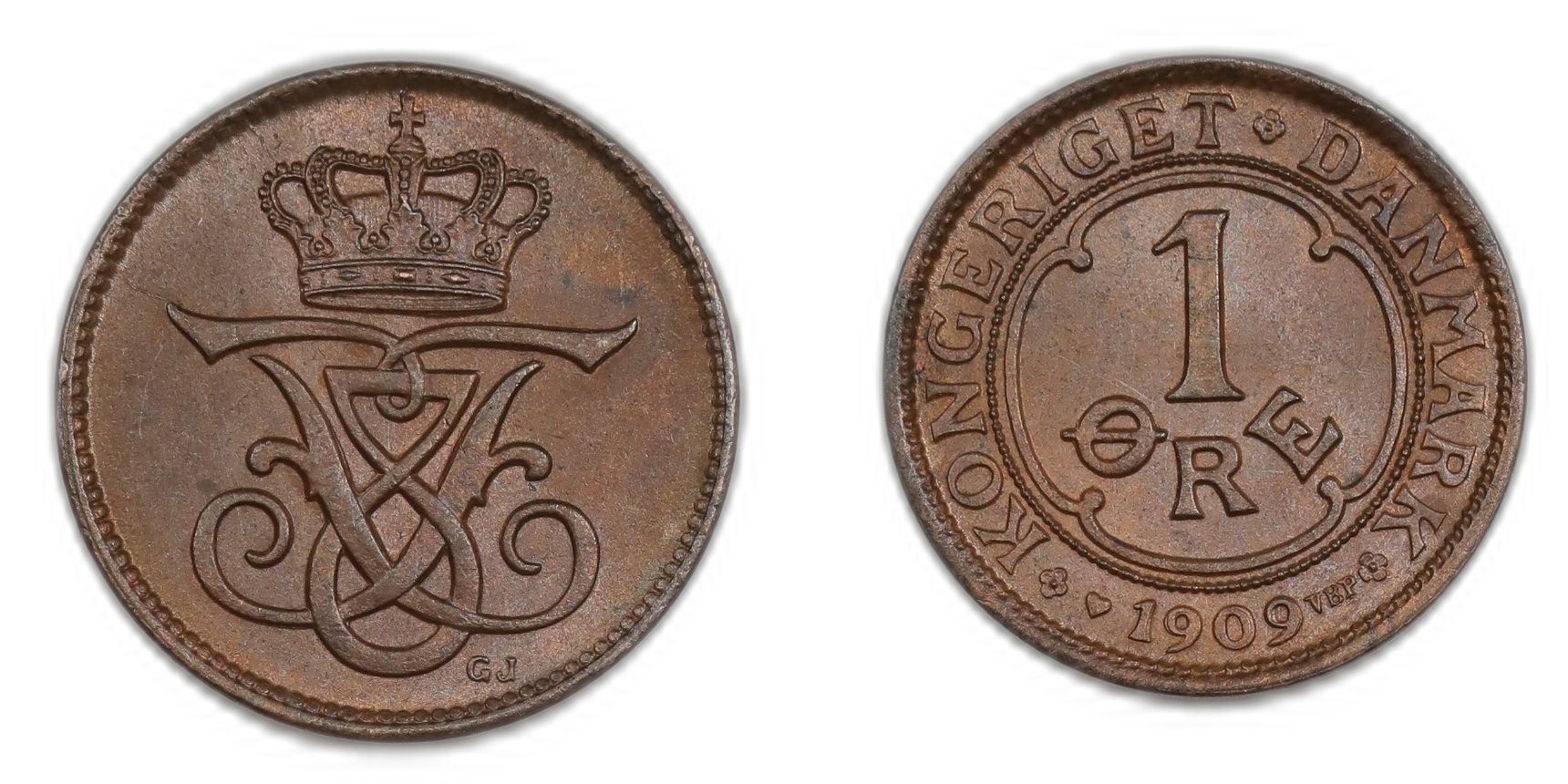 Danmark 1 Øre 1909 Kv: 0