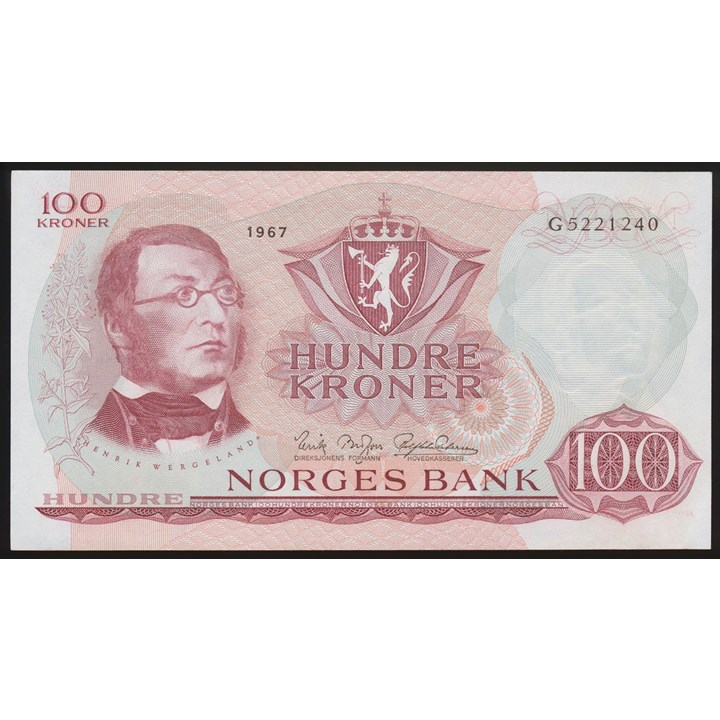 100 Kroner 1967 G Kv 0/01