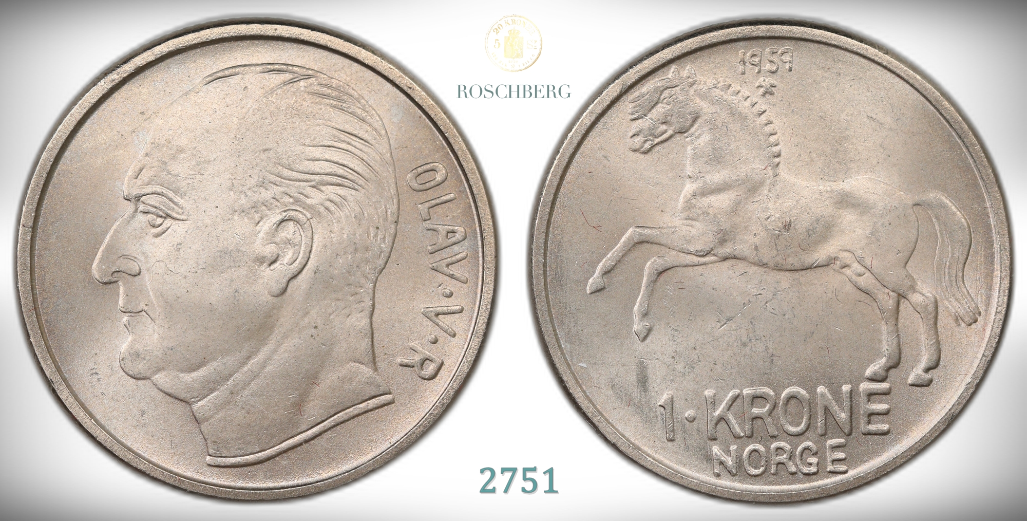 Norge 1 Krone 1959  Kv: 0