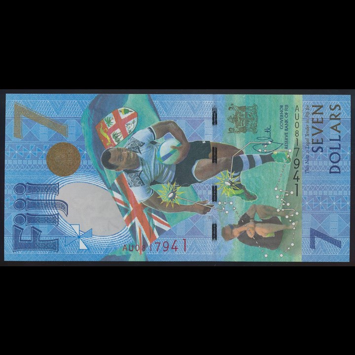 Fiji 7 Dollars ND (2016-17) Rugby Commemorative Kv 0