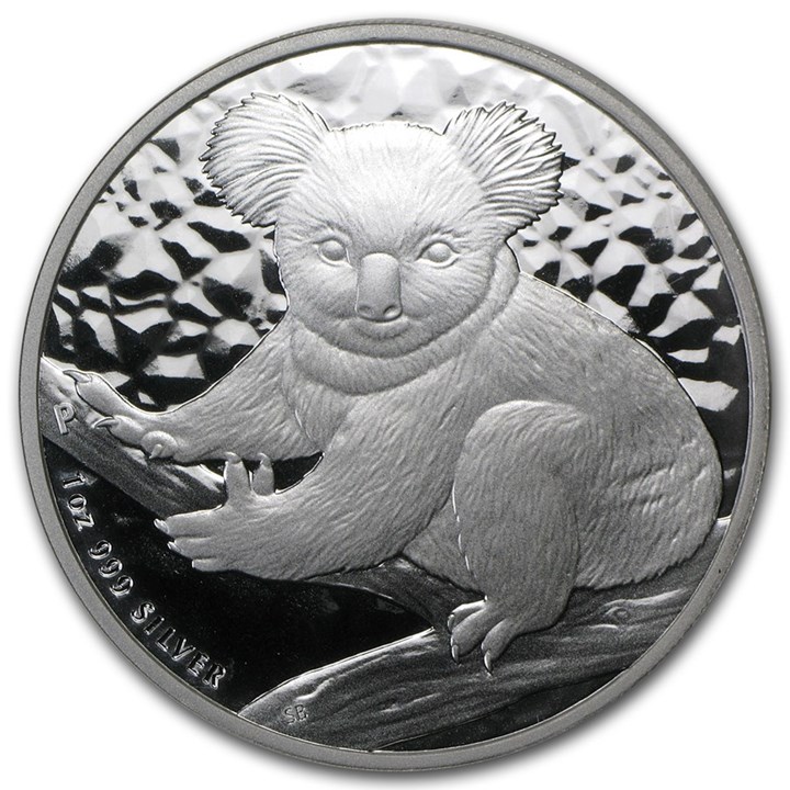Australia 1 Dollar 2009 Koala 1 Oz 999 sølv BU i kapsel