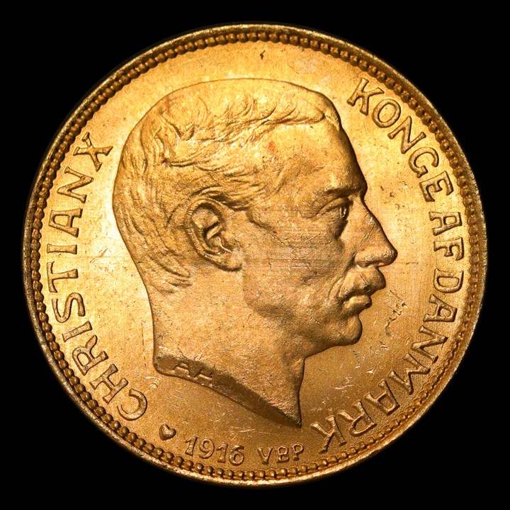 Denmark 20 Kroner 1916 UNC