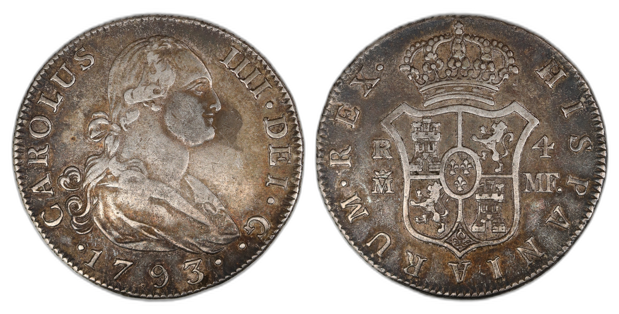 Spain 4 Reales 1793-M ME  Kv: XF