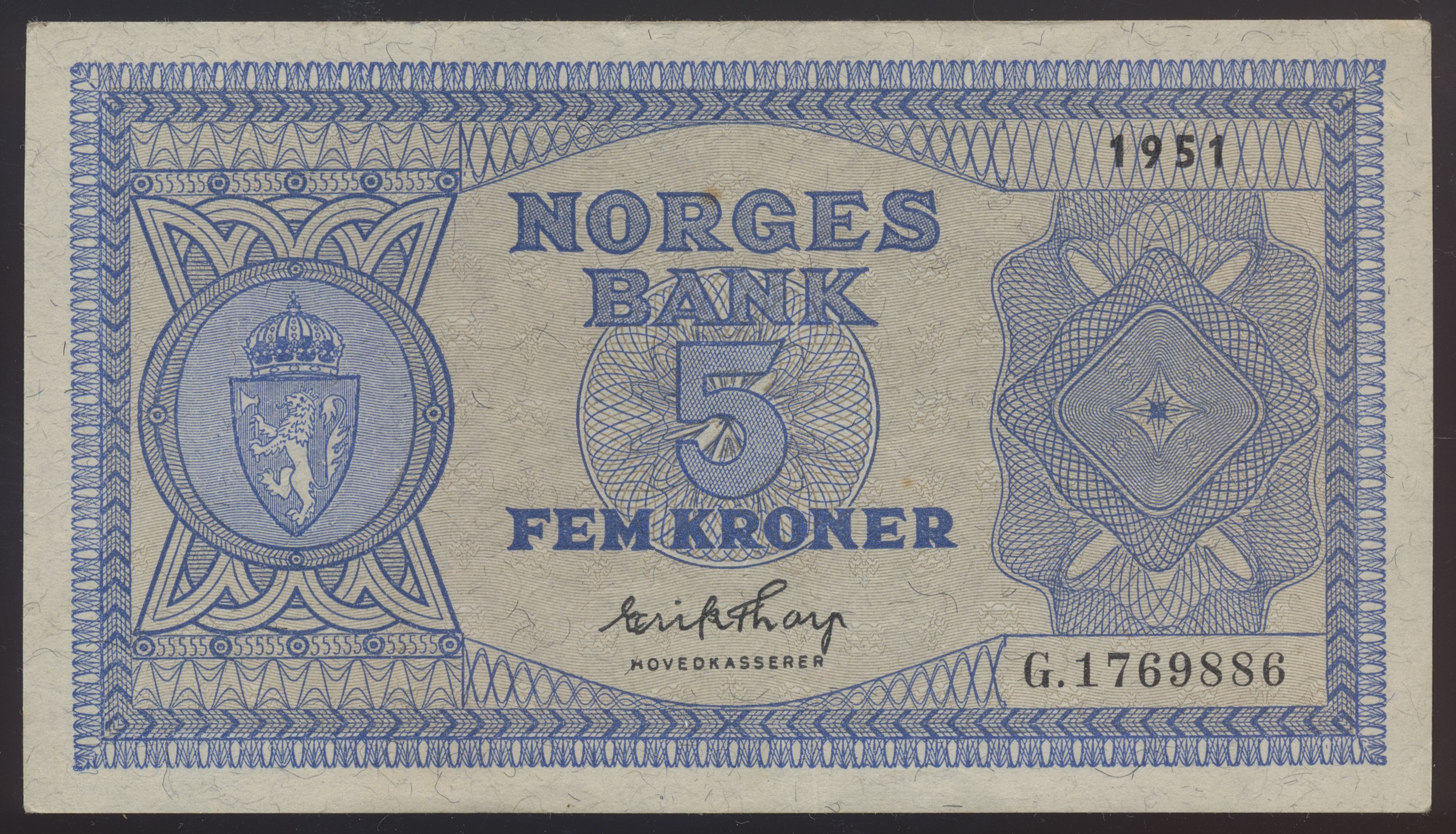 5 Kroner 1951 G Kv 01