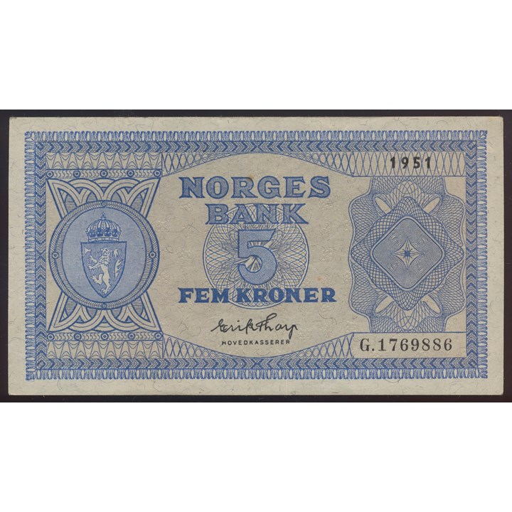 5 Kroner 1951 G Kv 01